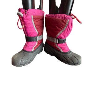 Sorel Womens Red Pink black Waterproof Winter Boots Size 5 SKU8110